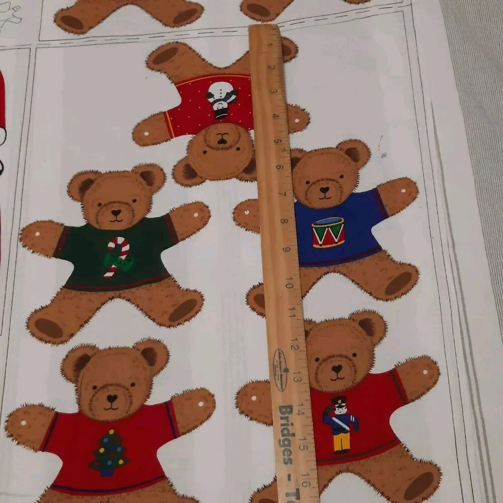 Fabric Double Panel Kid Craft Bear Santa Toy Soldier Garland Christmas New